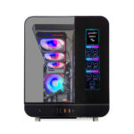 QUADRO QX100 EAGLE Gaming Kasa Pencereli Led Ekran Siyah 9xRGB FAN - QX100_Black