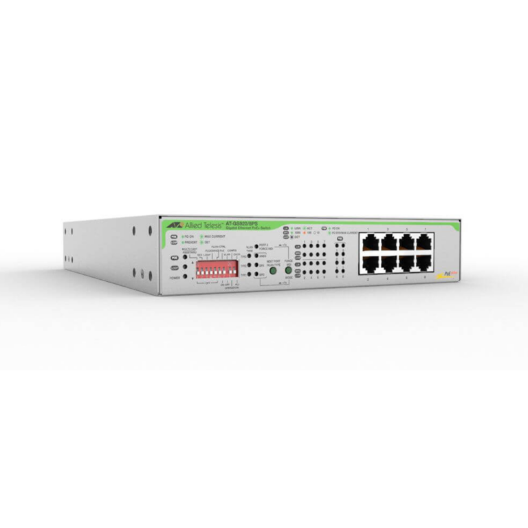 ALLIED TELESIS AT-GS920/8PS-50  8GE Port (8xPoE+ 62W) Yönetilemez Switch - AT-GS920/8PS-50
