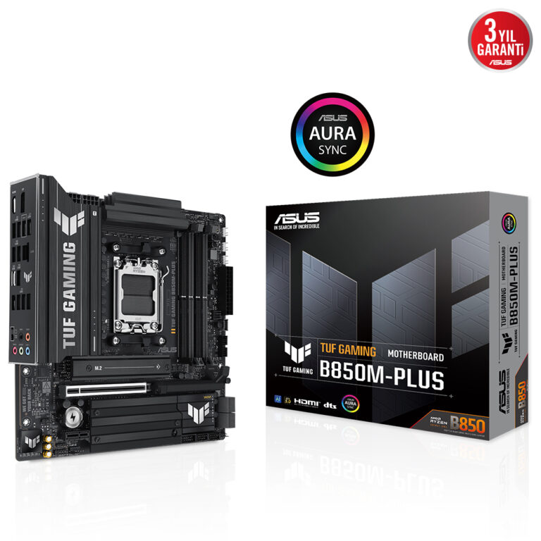 AsusTUF GAMING B850M-PLUS AM5 DDR5 8000(OC) USB 3xM2 HDMI DP Gbit RGB mATX - 90MB1IX0-M0EAY0