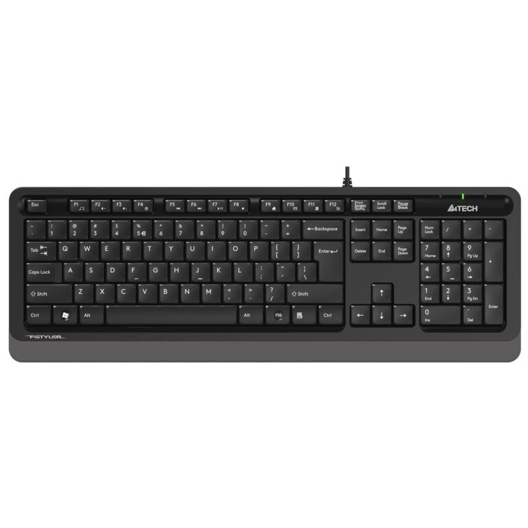 A4 Tech FK10 USB Kablolu Q Multimedia Klavye Siyah Gri - FK10 Siyah Gri