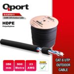 Qport 500 Metre Q-CATO11 UTP PE CAT6 23 AWG 0