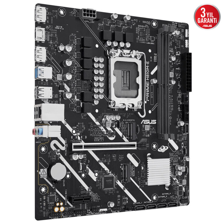 Asus PRIME H810M-E-CSM  DDR5 1851P DDR5 6400(OC) HDMI DP 2xM2 USB3.2 RGB mATX - 90MB1N20-M0EAYC