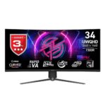 34" MSI MPG 346CQRF X24 0.5ms 240Hz 3440x1440 HDMI DP Type-C Curved Gaming Monit - MPG 346CQRF X24