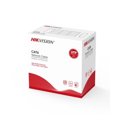 Hikvision DS-1LN6UZC0 Cat6 U-UTP 24Awg Tam Bakır Kablo Gri 305Mt - DS-1LN6UZC0