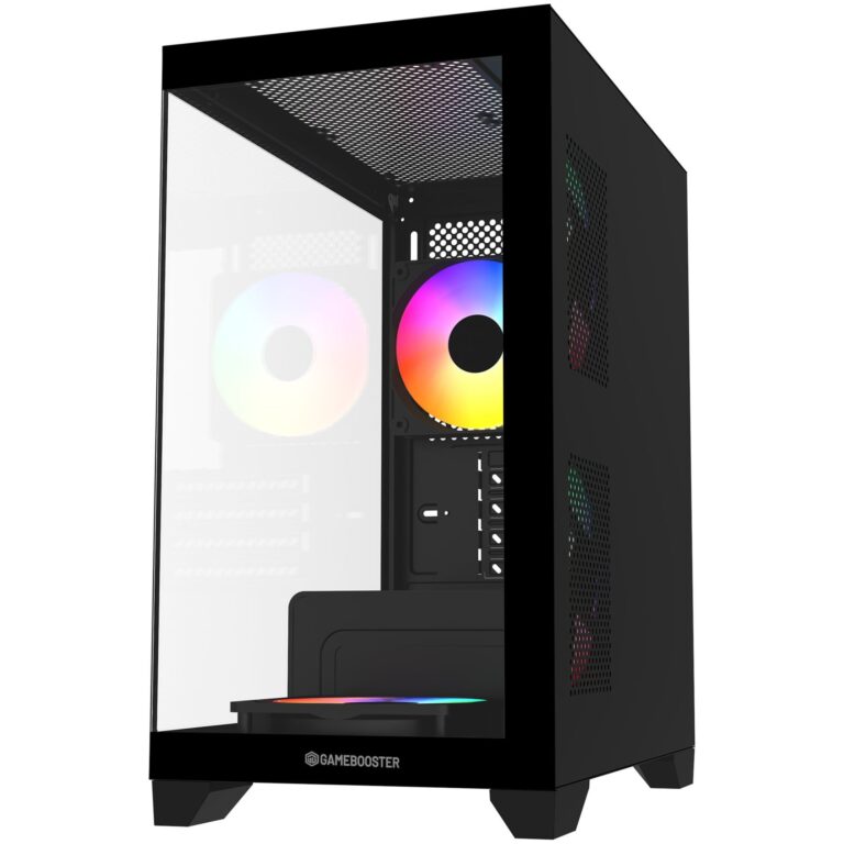 GameBooster GB-M6001B 600W APFC USB 3.0  4*12cm ARGB Fan Rainbow Mid-T M-ATX Kas - GB-M6001B