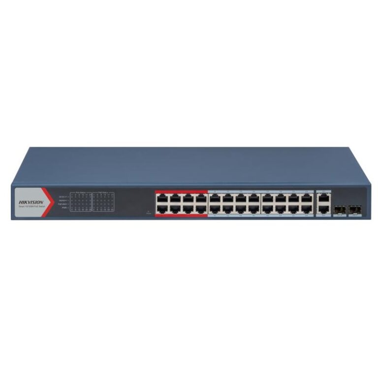 Hikvision DS-3E1326P-EI 24Port 10/100 x 2Ggbit Combo Yönetilebilir Poe 370W Swit - DS-3E1326P-EI