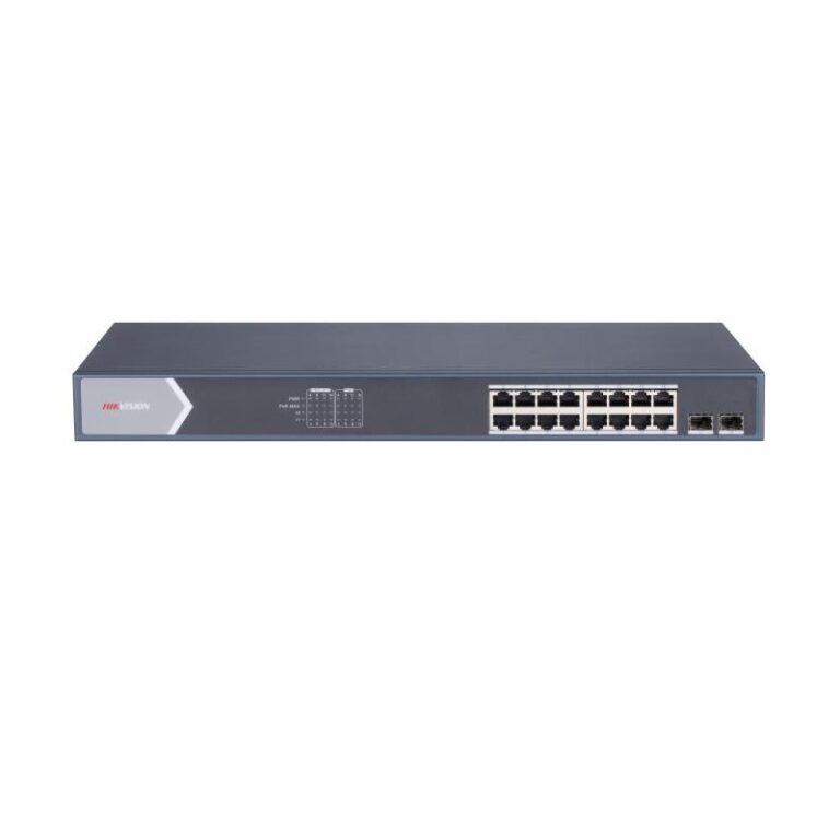 Hikvision DS-3E0518P-E/M 16Port Gigabit + 2×Sfp Poe Yönetilemez 125W Switch - DS-3E0518P-E/M