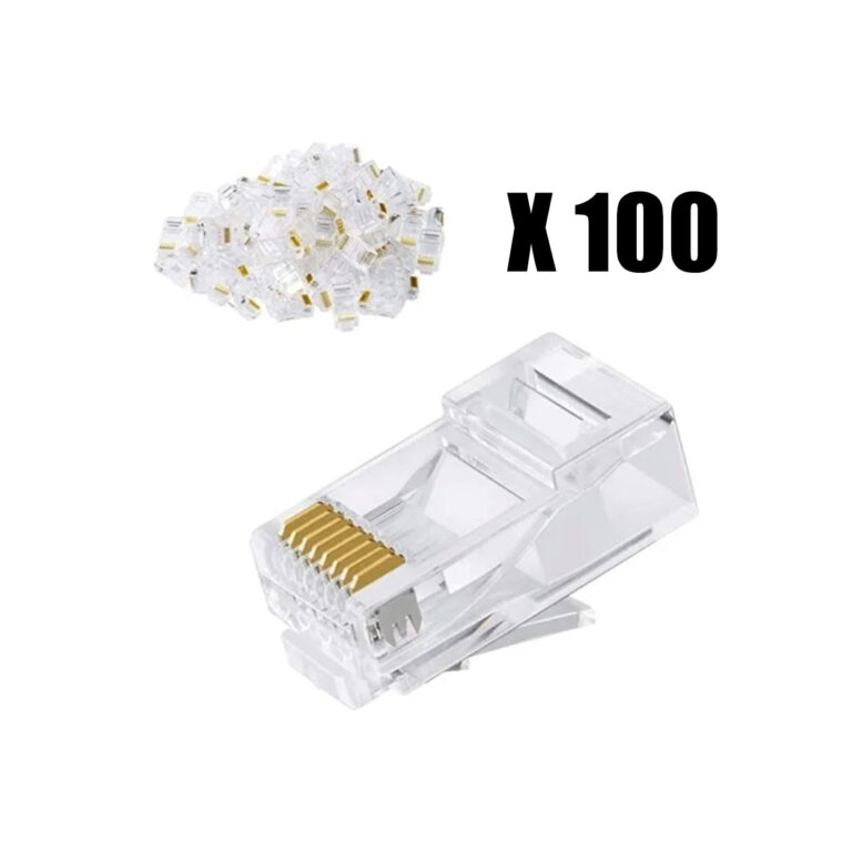 APRONX RJ45 KONNEKTÖR (ŞEFFAF) 100 'lü PAKET YENİ NESİL - APX-EZPLUG
