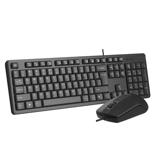 A4 Tech KR-3330S FN-MM Kablolu Sessiz Q Klavye Mouse Set Siyah - KR-3330S