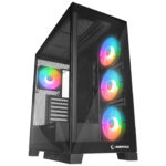 Rampage HYDRA V2 BLACK 4XARGB Fan+Hub Type-C E-ATX Exclusive Siyah Gaming Oyuncu - Bbi.Isl.Kas.Kas.0114