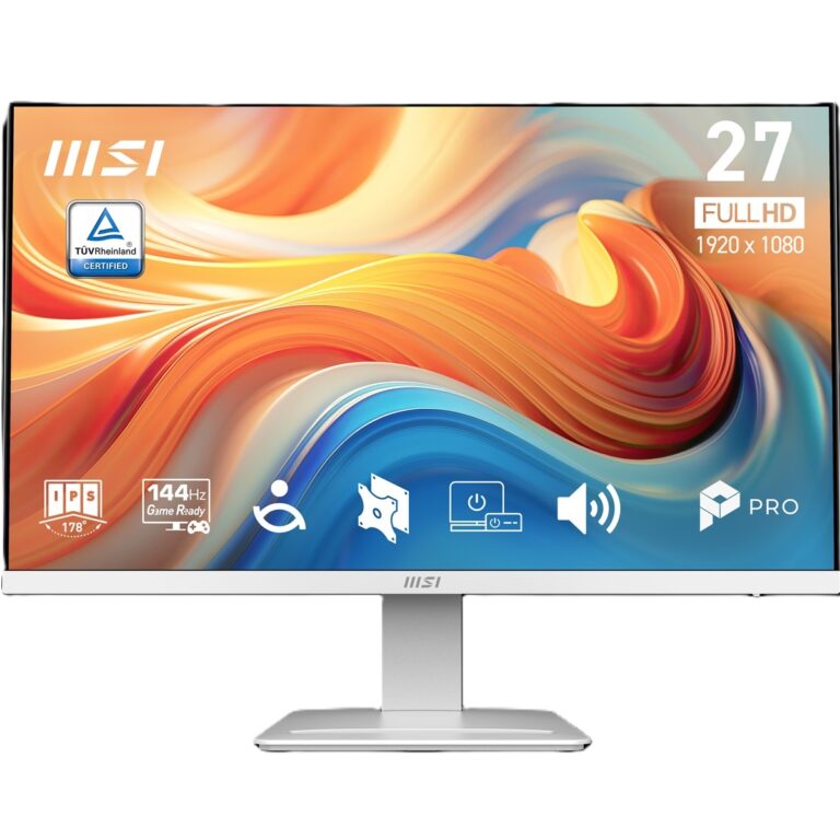 27" MSI PRO MP273W E14A 1ms 144Hz 1920x1080 IPS HDMI DP VGA Beyaz Flat Monitör - PRO MP273W E14A