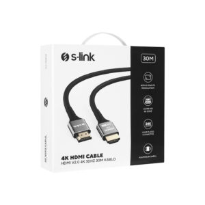 S-LINK SLX-HD4K30 30 Mt Metal v2.0 4K (4096*2160) 30Hz HDMI Kablo - 34537