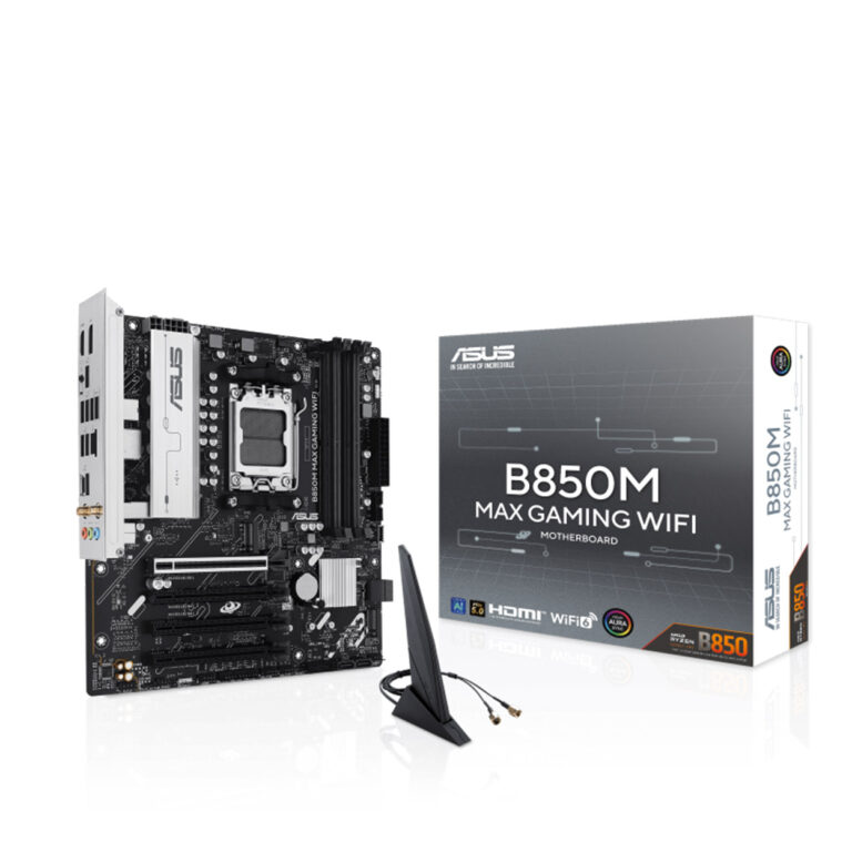 ASUS B850M MAX GAMING WIFI DDR5 8000 DP HDMI 3xM2 AURA RGB mATX - 90MB1LL0-M0EAY0
