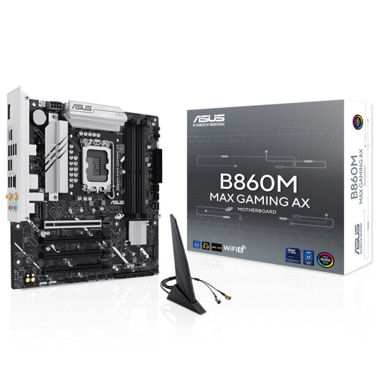 ASUS B860M MAX GAMING AX LGA1851 DDR5 8666 DP 3xM2 USB3.2 WiFi 6+BT 2.5Gbit mATX - 90MB1JZ0-M0EAY0