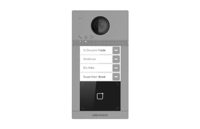 Hikvision DS-KV8413-WME1 4 Buton Metal İnterkom Villa Kapı Ünitesi - Guv.Int.K.0007