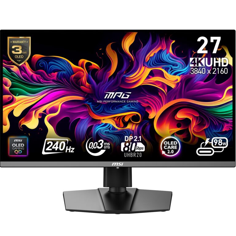 26.5" MSI MPG 272URX QD-OLED 0.03ms 240Hz 3840x2160 QD-OLED HDMI DP Curved Monit - MPG 272URX QD-OLED