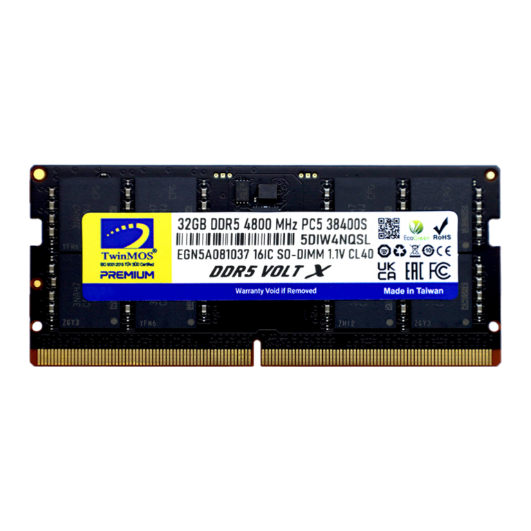 TwinMOS Sodimm DDR5 32 GB 4800MHz CL40 Notebook Ram - TMD532GB4800S40
