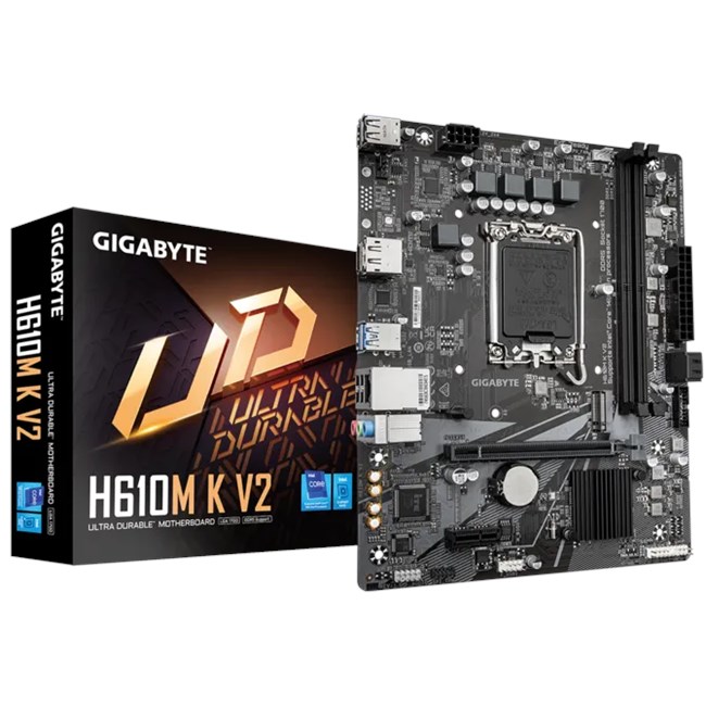 Gigabyte H610M-K-V2 DDR5 5600 1700P Ses+GLan HDMI DP M2 USB3.2 mATX- H610M-K-V2 Gigabyte H610M-K-V2 DDR5 5600 1700P Ses+GLan HDMI DP M2 USB3.2 mATX - H610M-K-V2