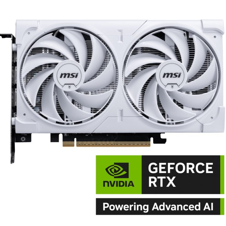 MSI 8GB GEFORCE RTX 5060 8G VENTUS 2X OC WHITE GDDR7 [128bit] PCIE 5.0 HDMI 3xDP - GEFORCE RTX 5060 8G