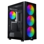 GameBooster Castle A651B 600W APFC USB 3.0 Mesh 4*12cm Rainbow Mid-T ATX Kasa - A651B