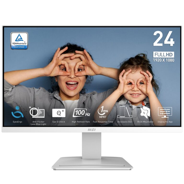 23.8" MSI PRO MP2412W 1ms 100Hz FHD HDMI DP Beyaz Flat Monitör - PRO MP2412W
