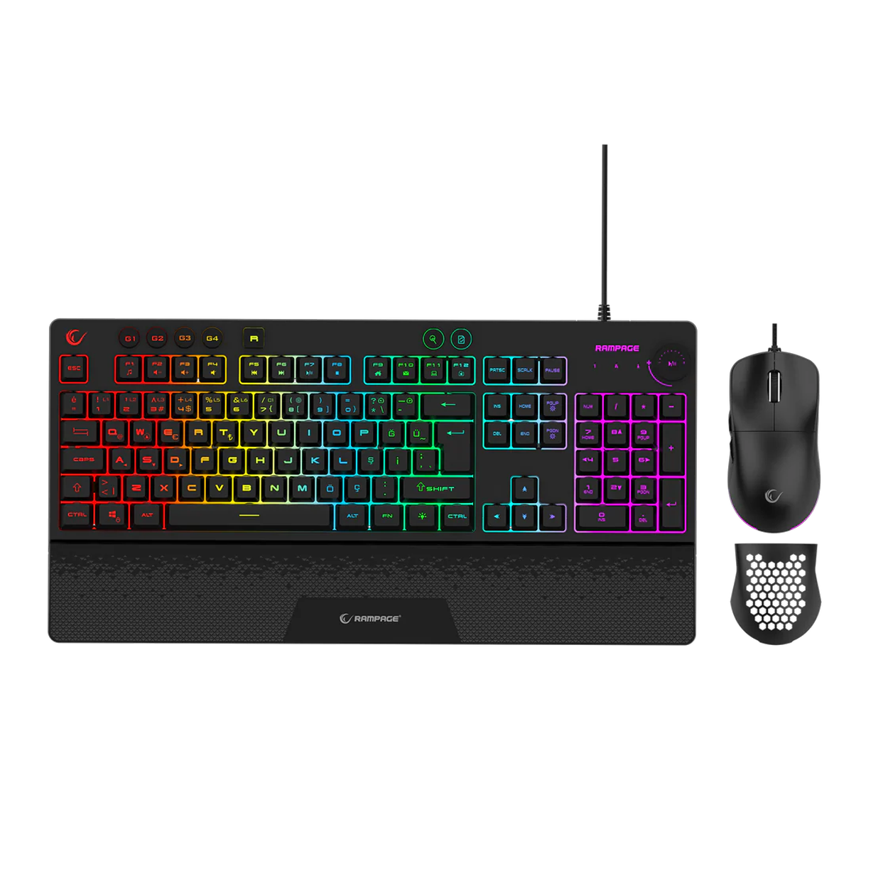 RAMPAGE ECLIPSE Siyah Usb RGB Aydınlatmalı Q Gaming Oyuncu Klavye Mouse Set- ECLIPSE RAMPAGE ECLIPSE Siyah Usb RGB Aydınlatmalı Q Gaming Oyuncu Klavye Mouse Set - ECLIPSE
