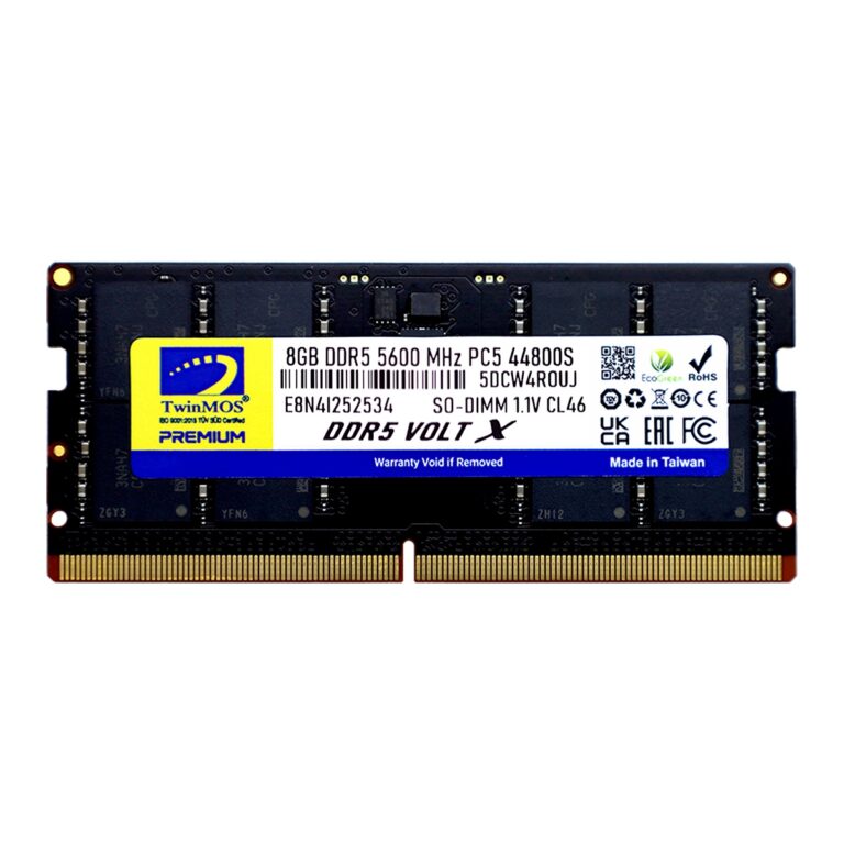 Twinmos Sodimm 8GB 5600MHz DDR5 CL46 Notebook Bellek (TMD58GB5600S46) - TMD58GB5600S46