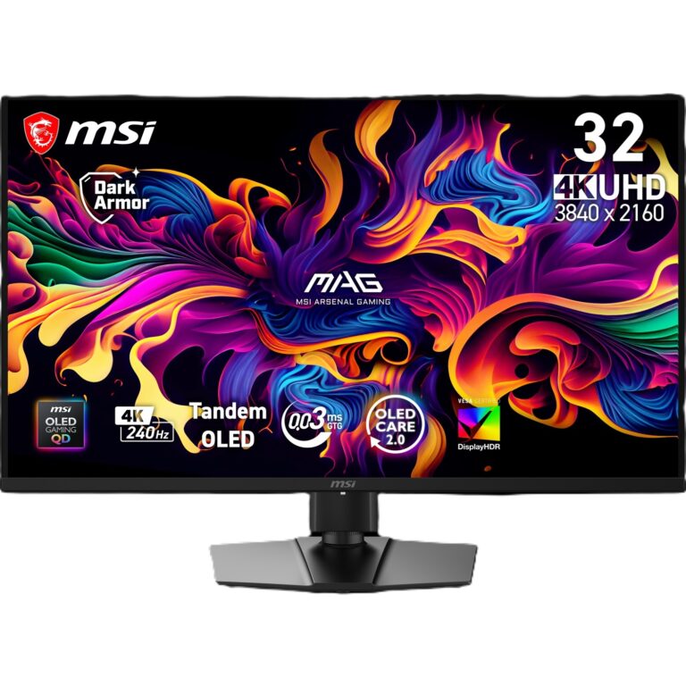 31.5" MSI MAG 321UP QD-OLED X24 0.03ms 240Hz 3840x2160 HDMI DP Type-C Pivot Gami - MAG 321UP QD-OLED X24