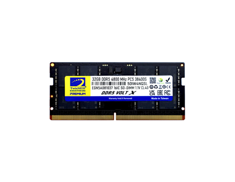 TwinMOS 32GB 4800MHz DDR5 CL40 SO-DIMM Ram (TMD532GB4800S40) - Bbi.Isl.Bel.Not.0058