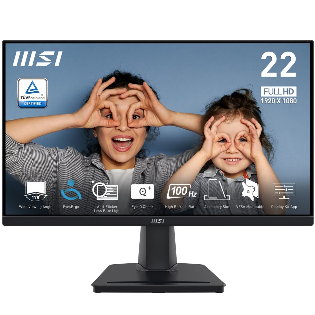 21.5" MSI PRO MP225V 1ms 100Hz FHD HDMI D-Sub VA Vesa  Flat Monitör - PRO MP225V