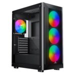 GameBooster E651B 650W 80+USB 3.0 Mesh 4*12cm Rainbow Mid-T ATX Kasa - E651B