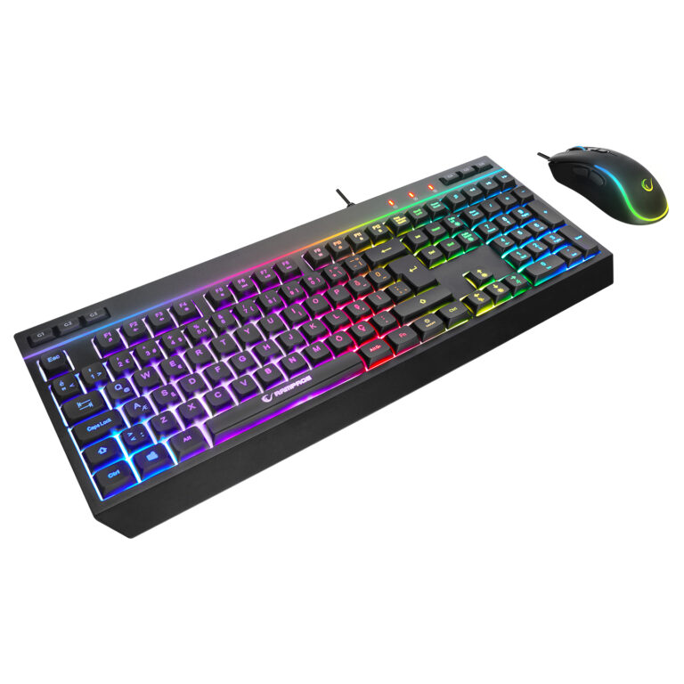 RAMPAGE KM-R57 Seraphic RGB Aydınlatmalı Q Gaming MM Klavye ve 12800DPI Mouse - KM-R57