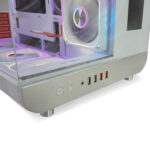 QUADRO QX100 EAGLE Gaming Kasa Pencereli Led Ekran Beyaz 9xRGB FAN / QX100_White-KAR64347 - Görsel 3