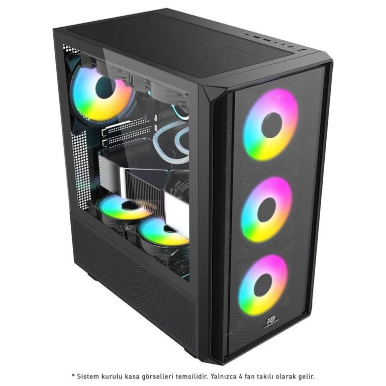 PowerBoost PB-P3602BB 850w 80+ Bronze USB 3.0 Mesh ARGB Fan Siyah ATX Kasa - JBST-PBP3602BB