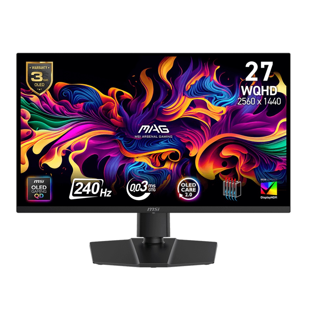 26.5" MSI MAG 273QP QD-OLED X24 0.03ms 240Hz 2560x1440 2xHDMI DP Flat Gaming Mon- MAG 273QP QD-OLED X24 26.5" MSI MAG 273QP QD-OLED X24 0.03ms 240Hz 2560x1440 2xHDMI DP Flat Gaming Mon - MAG 273QP QD-OLED X24