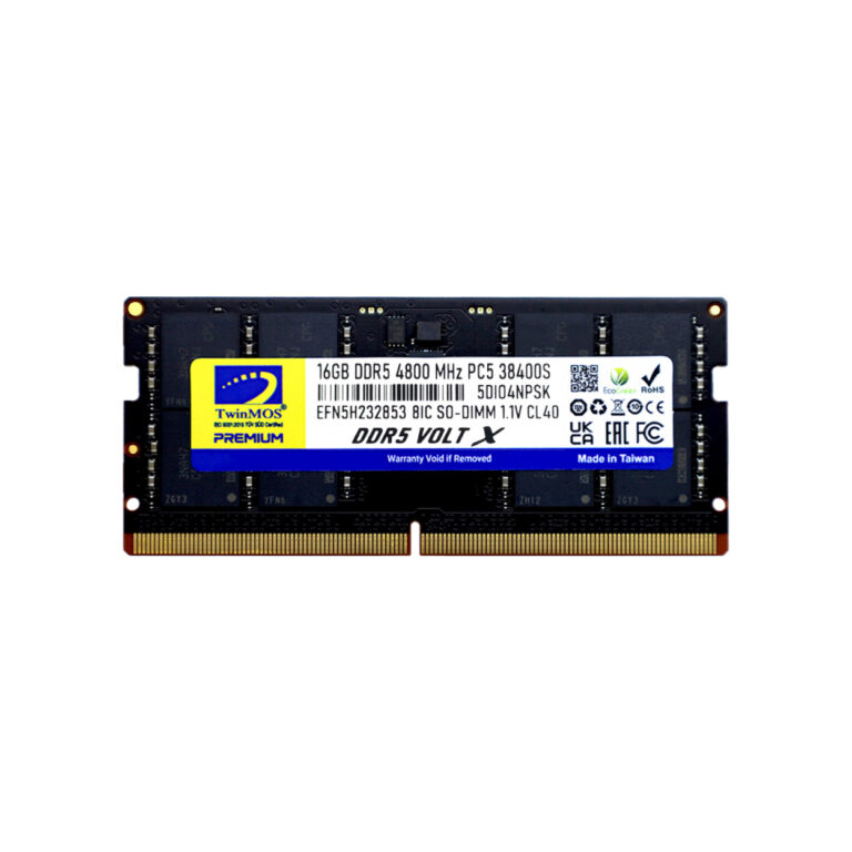 TwinMOS Sodimm DDR5 16 GB 4800MHz CL40 Notebook Ram - TMD516GB4800S40