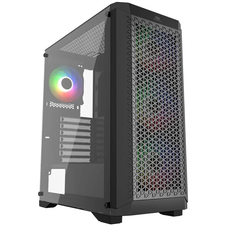 PowerBoost PB-PS5847B 600W USB 3.0 Rainbow Fanlı Mesh Gaming Siyah ATX Kasa - JBST-PBPS5847B