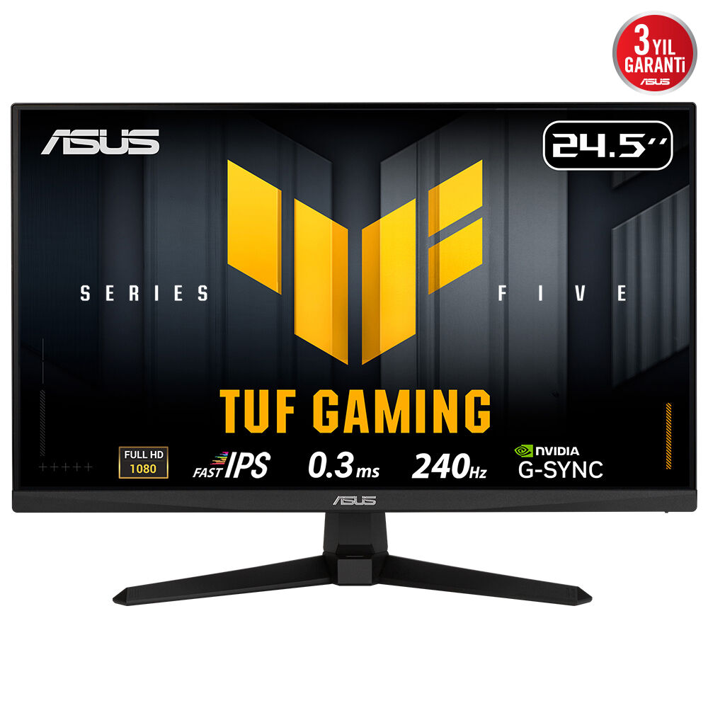 24.5" Asus TUF GAMING VG259QM5A 0.3Ms 240Hz IPS DP HDMI MM Vesa Monitör- VG259QM5A 24.5" Asus TUF GAMING VG259QM5A 0.3Ms 240Hz IPS DP HDMI MM Vesa Monitör - VG259QM5A