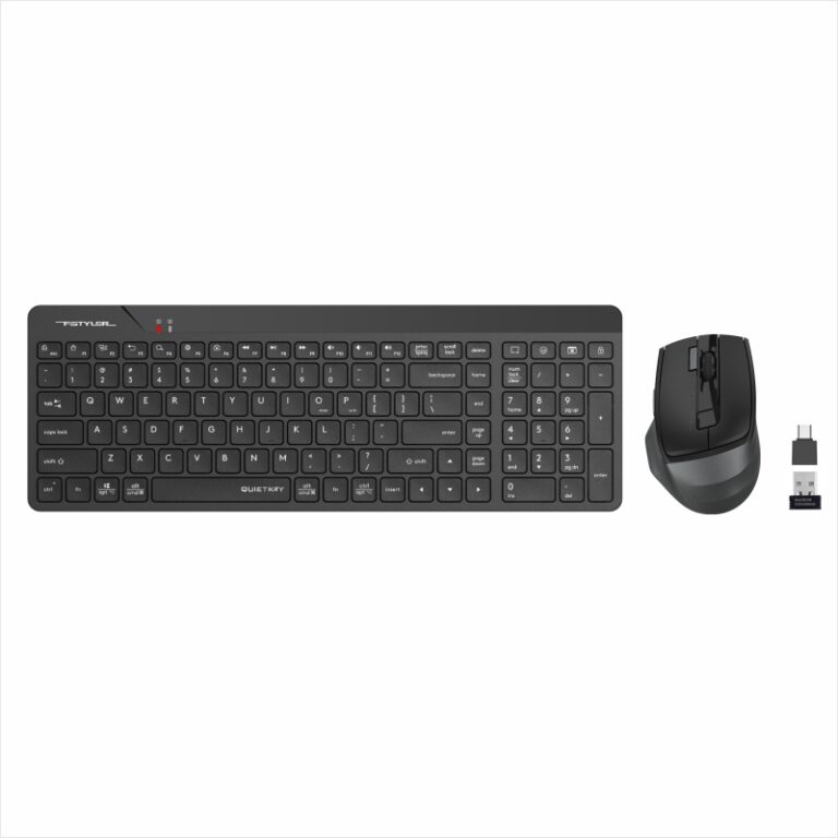 A4 Tech FG2400 Air2 Kablosuz QMINI FN-MM Sessiz Klavye Mouse Set Siyah - FG2400