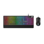 RAMPAGE KM-9858 JAZZY V2 Usb RGB Aydınlatmalı Q 12800 DPI Gaming Klavye Mouse - KM-9858 JAZZY V2