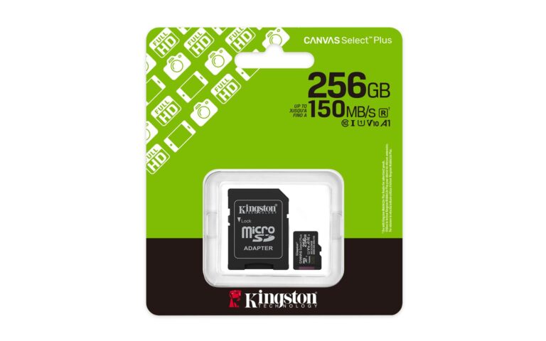 KINGSTON 256GB Canvas Select Plus Gen3 MicroSDXC UHS-I 150MB/S CL10 Card + Adapt - SDCS3/256GB