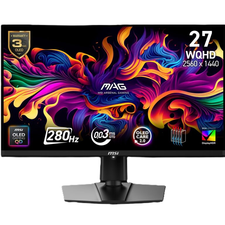 26.5" MSI MAG 271QP QD-OLED X28 0.03ms 280Hz 2560x1440 2xHDMI DP Type-C Pivot Ga - MAG 271QP QD-OLED X28