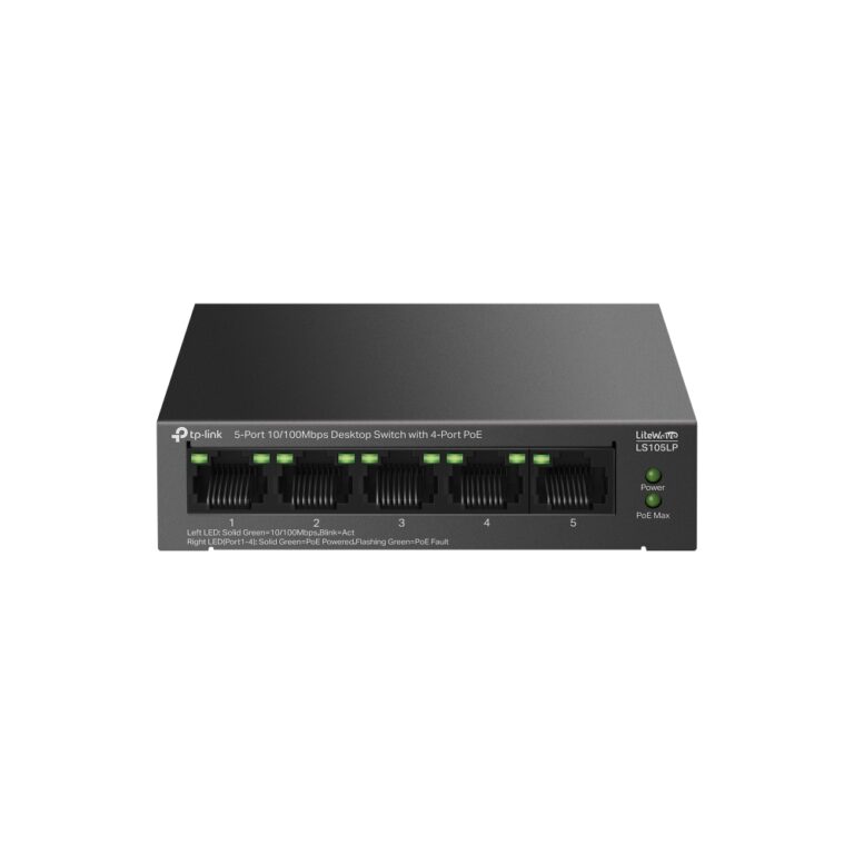 Tp-Link LS105LP 5-Port 10/100 Mbps Desktop Switch with 4-Port PoE+ (41W) - Netw.Swt.PoeSw.0003